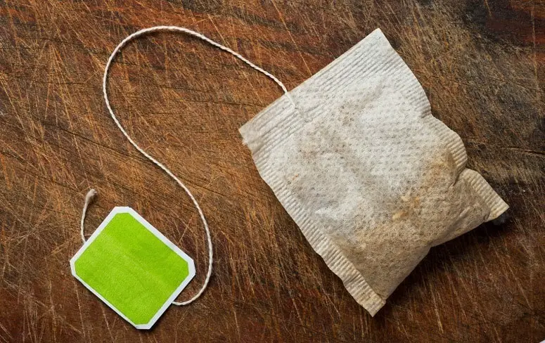 Tea Bag On Hardwood Floor