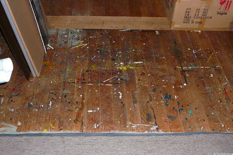Remove Paint From Hardwood Floors Or, Latex Paint Off Hardwood Floors