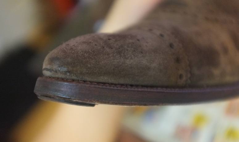 Scratches On Suede Shoe